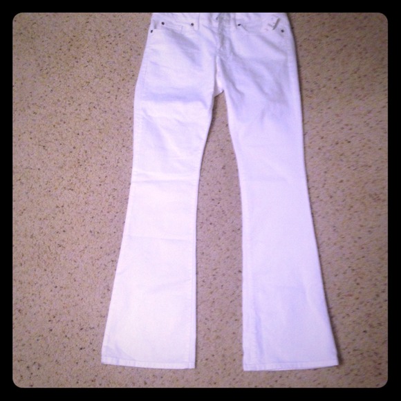 Gap White Jeans- 6 Long - Picture 1 of 3