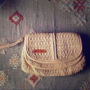 Gloria Astor Straw Clutch