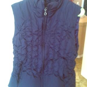 Deep purple puffer vest