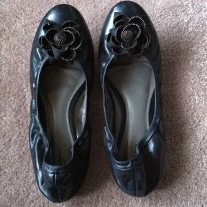 halogen black flats