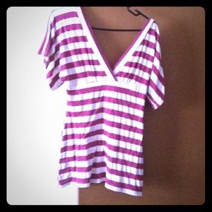 Pink & white Top cute