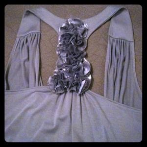 RESERVED Gray Vest w/ Silver Embellishment at Neck