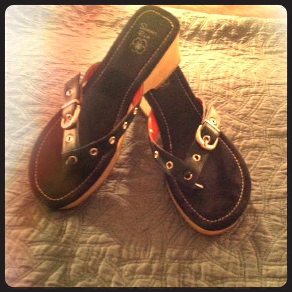 Summer Rio black clog sandle