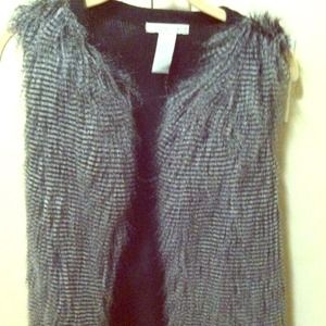 SOLD! Furry sleeveless vest