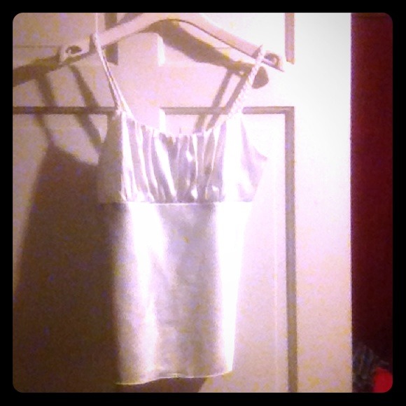 Silky white dress blouse