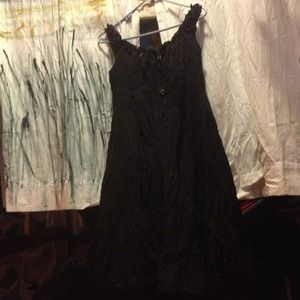 Jung Kim USA black button & Bow dress