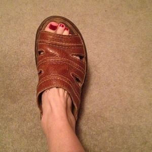 Well loved Dr. Martin sandals.