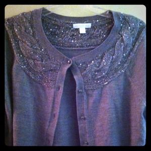 New York & Co. Embellished long sleeved cardigan