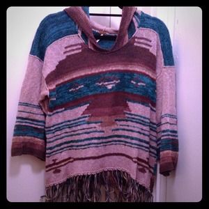 ⚠R'SRVD✋Free People Navajo Fringed Sweater