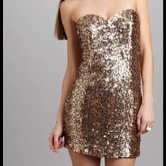 NAVEN XS Gold Sequin Dress!