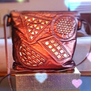 ⌛Vintage Leather bronze cross body