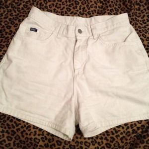 White high waisted shorts