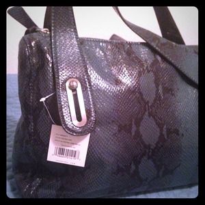 NWT Liz Claiborne snake skin handbag
