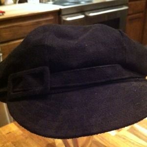 Black suede hat