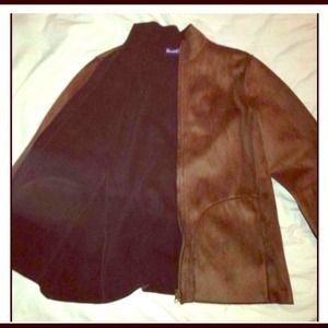 **reserved!** black and brown reversible jacket