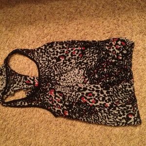 Leopard print racer back tank