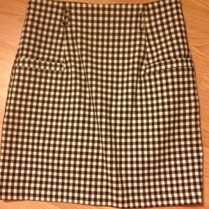 Forever 21 black & white gingham pencil skirt