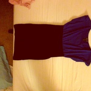 Black bottom blue top