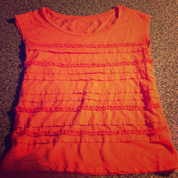 Ann Taylor Loft Ruffle Top XS