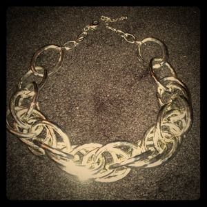 Silver express chain necklace never worn