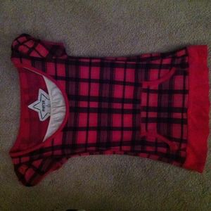 red/black plaid shirt for girls