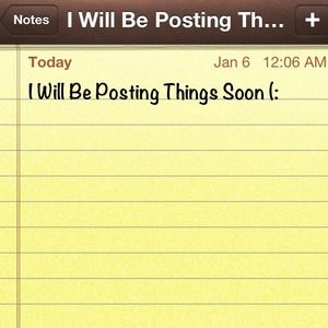 I Will Be Posting Things Soon