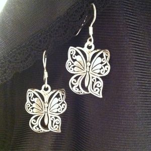 SOLD@jillcutrona! Butterfly, S/S earrings