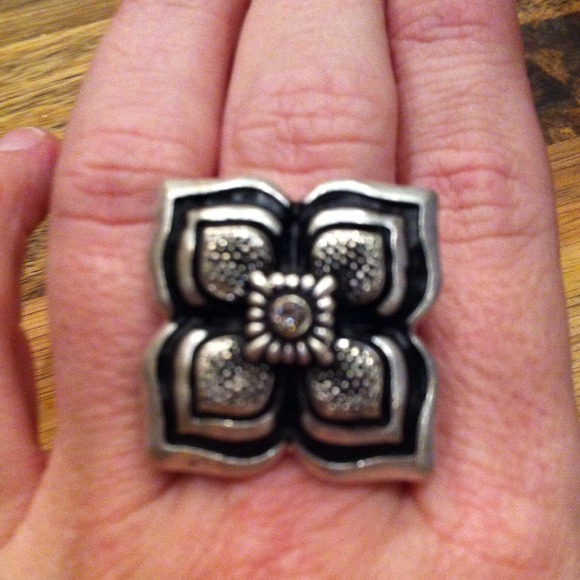 Silver metal ring