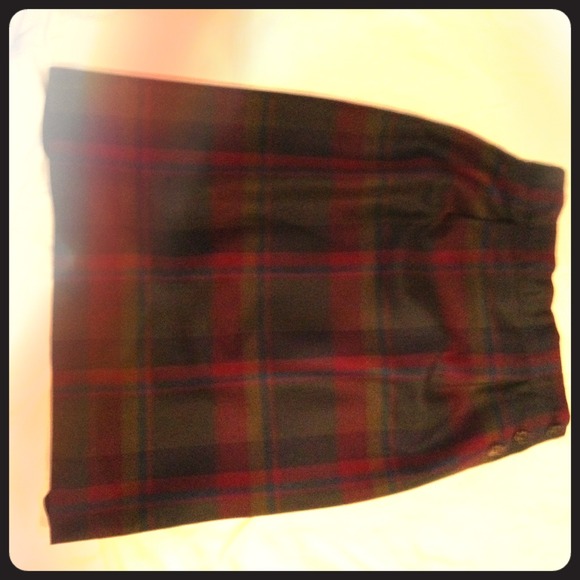 Vintage Perry Ellis Plaid Skirt