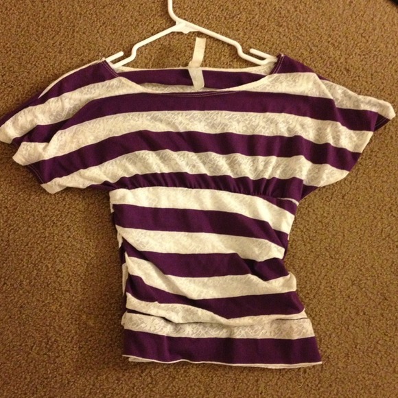 Purple and white lace top!