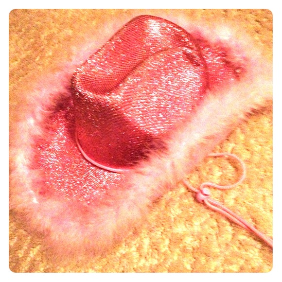 Pink glitter cowboy hat