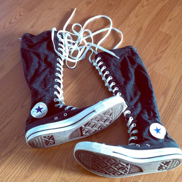 how to tie up high top converse