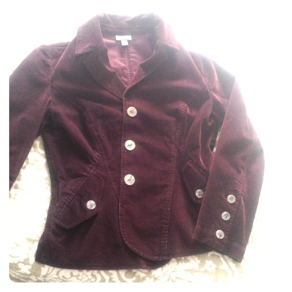 J.Jill Blazer- eggplant w/ pearl buttons