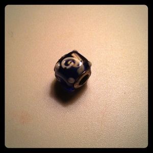 Pandora charm (dark blue glass)