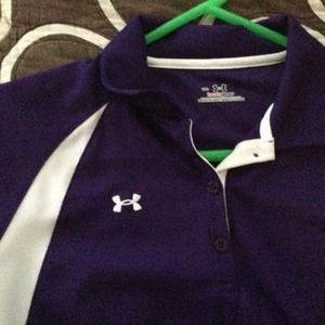 Under Armour heat gear polo. Purple-REDUCED