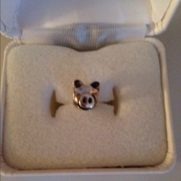 Pandora sterling silver pig charm