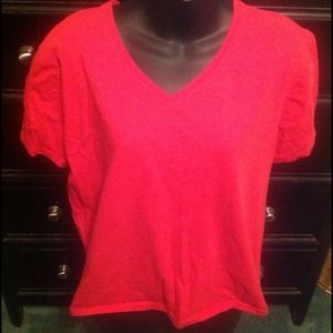 Red v neck tshirt