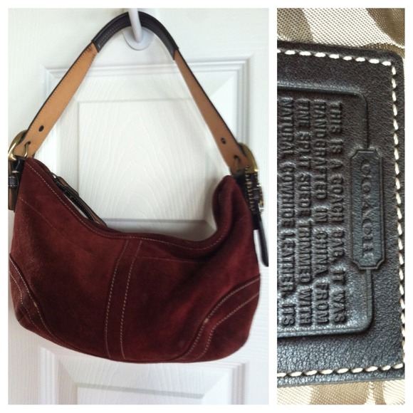 Authentic Suede Coach bag