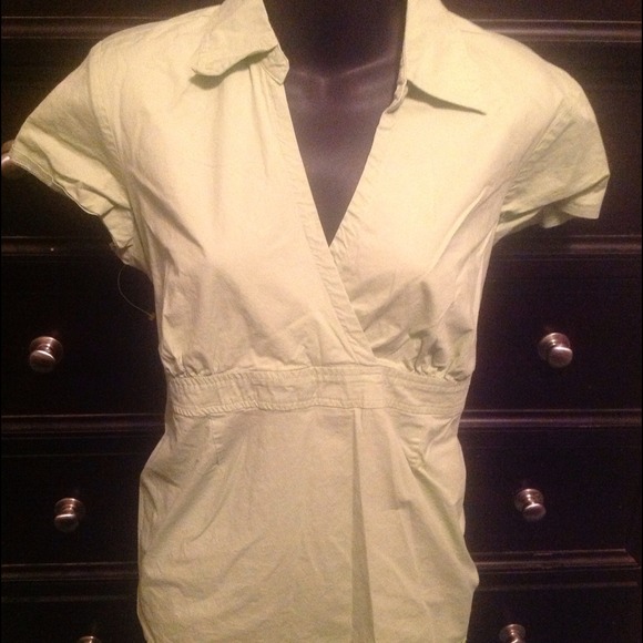 Light lime green maternity shirt or babydoll shirt