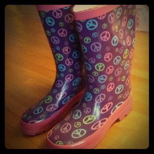 Peace Sign Rainboots