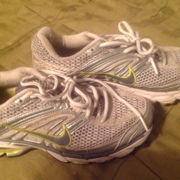 Nike women's shoes with lime/neon yellow swoosh
