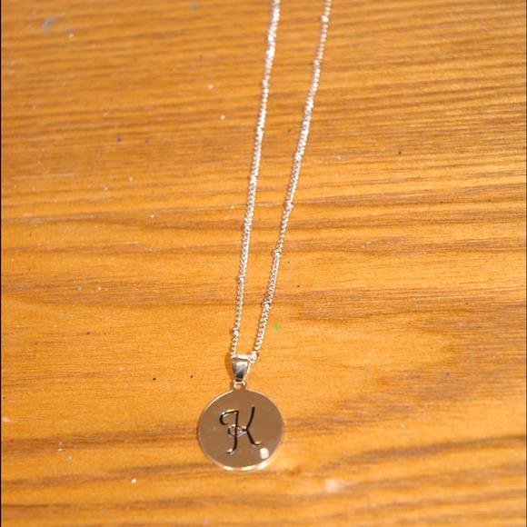 Sterling Silver Initial "K" Necklace