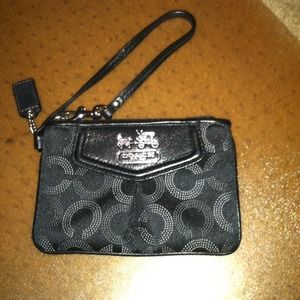 Black coach wristlet