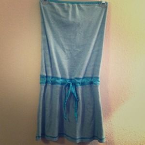 Light green and white swim cover up