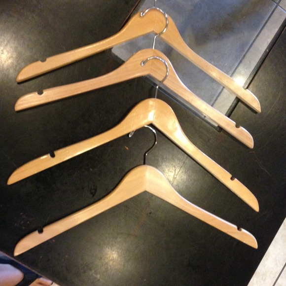 Solid wood shirt hangers