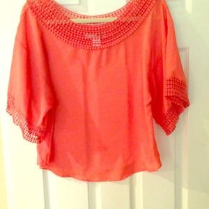 BUNDLE: coral top, turquoise necklace girls dress