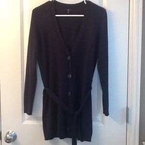 Gap Long Navy Tie Cardigan.