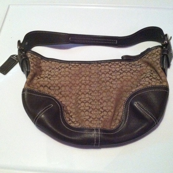 Brown coach handbag