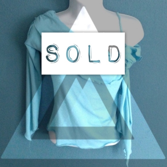 Asymmetrical blue dress top
