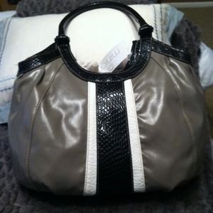 Gray W/Black & White Stripes